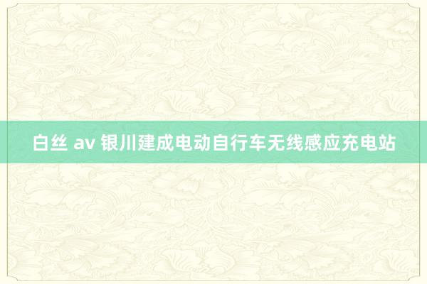 白丝 av 银川建成电动自行车无线感应充电站