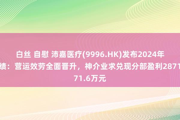 白丝 自慰 沛嘉医疗(9996.HK)发布2024年中期功绩：营运效劳全面晋升，神介业求兑现分部盈利2871.6万元